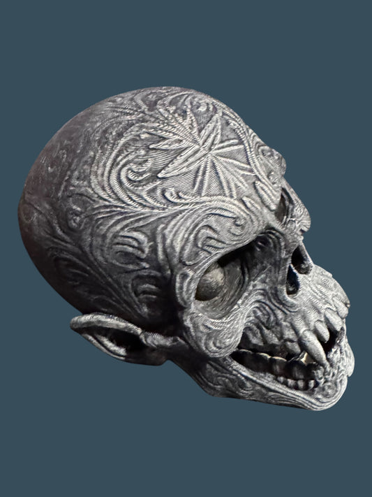 Hand Painted Vampire Skull
