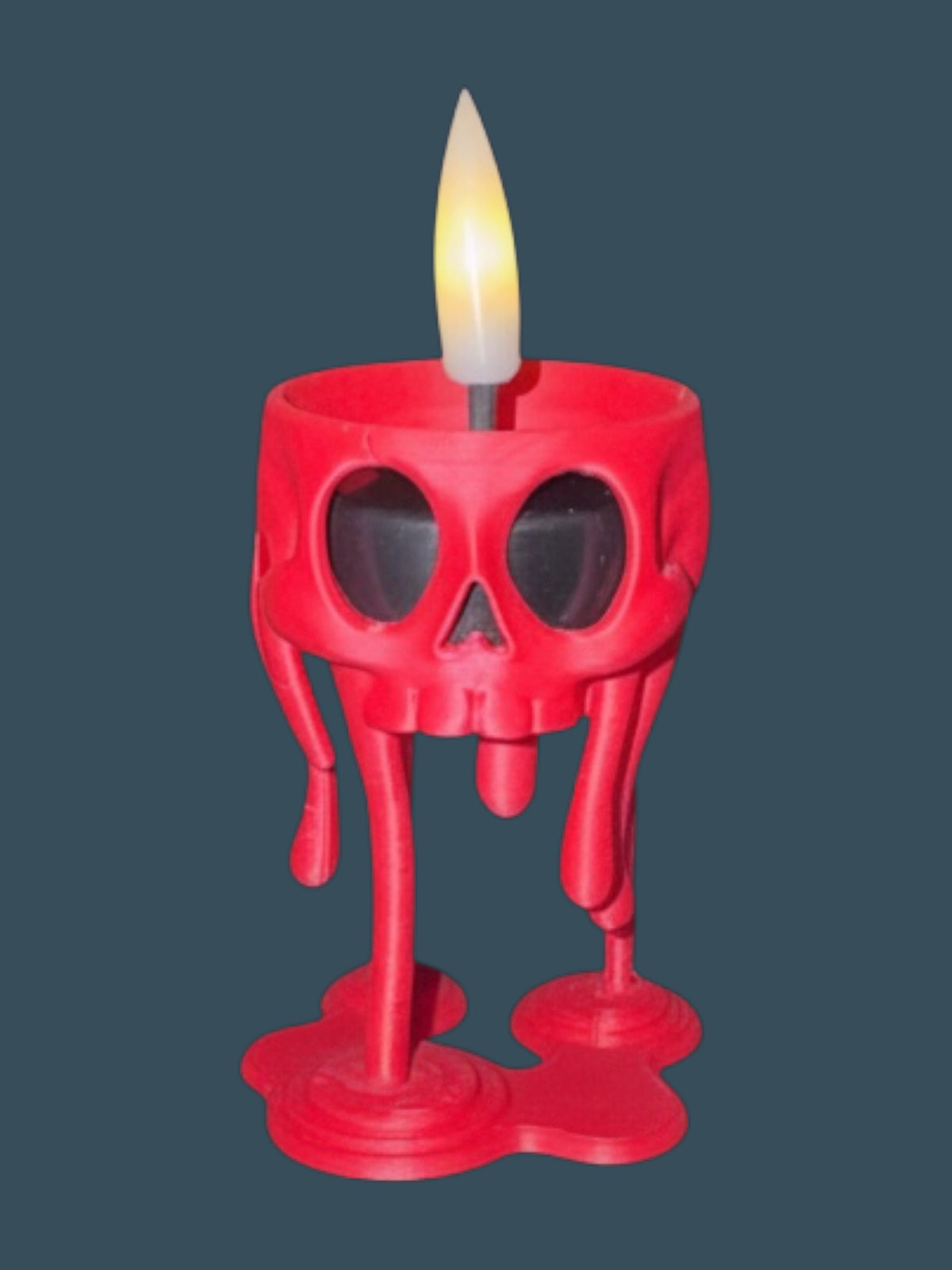 Melting Skull Tea Light Holder